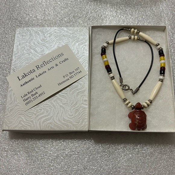 Authentic Lakota Arts & Craft beautiful Silver Navajo Turquoise NWT - Picture 8 of 13